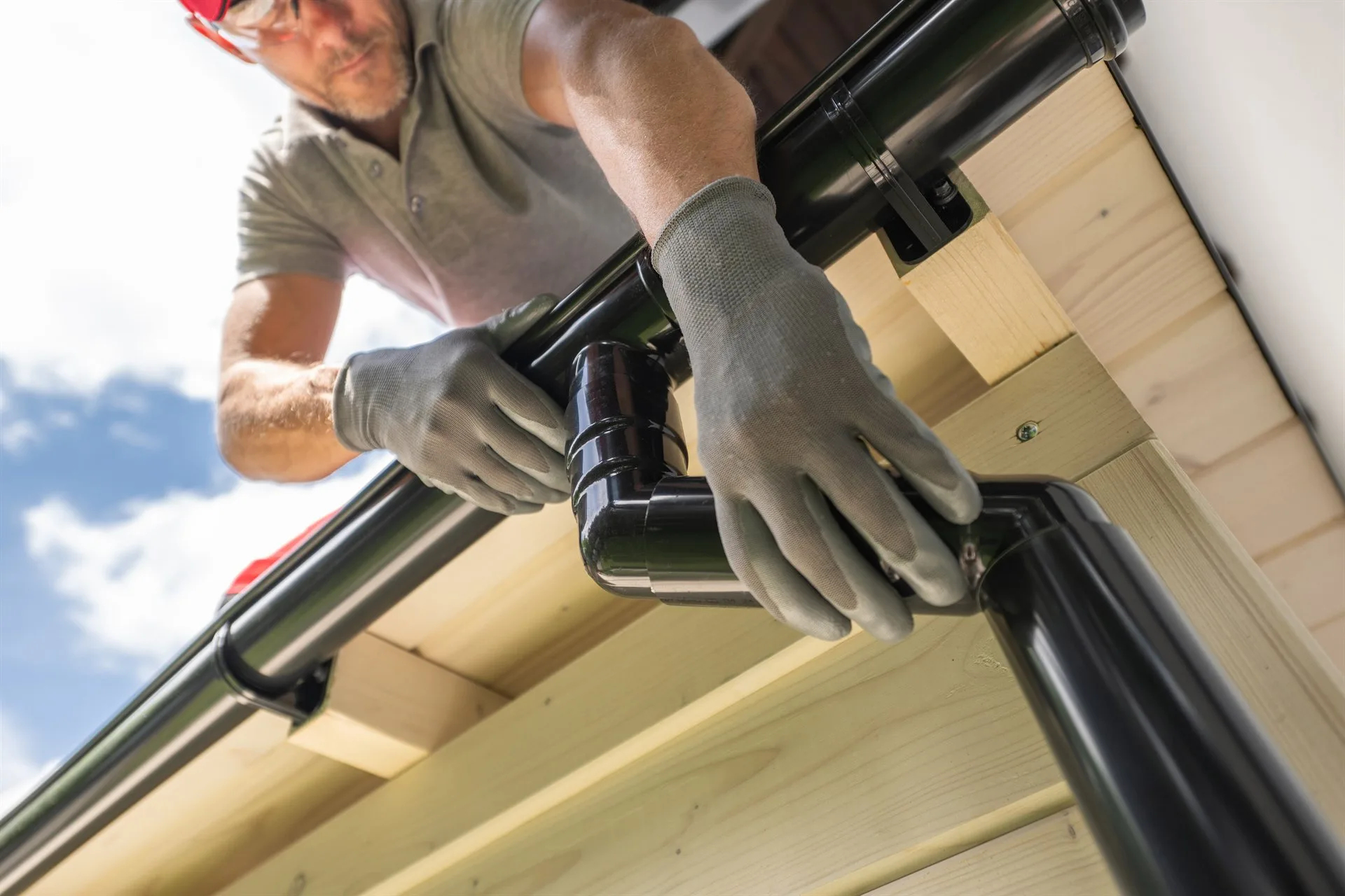 Guttering & Fascia Upgrade specialists in action in Derby