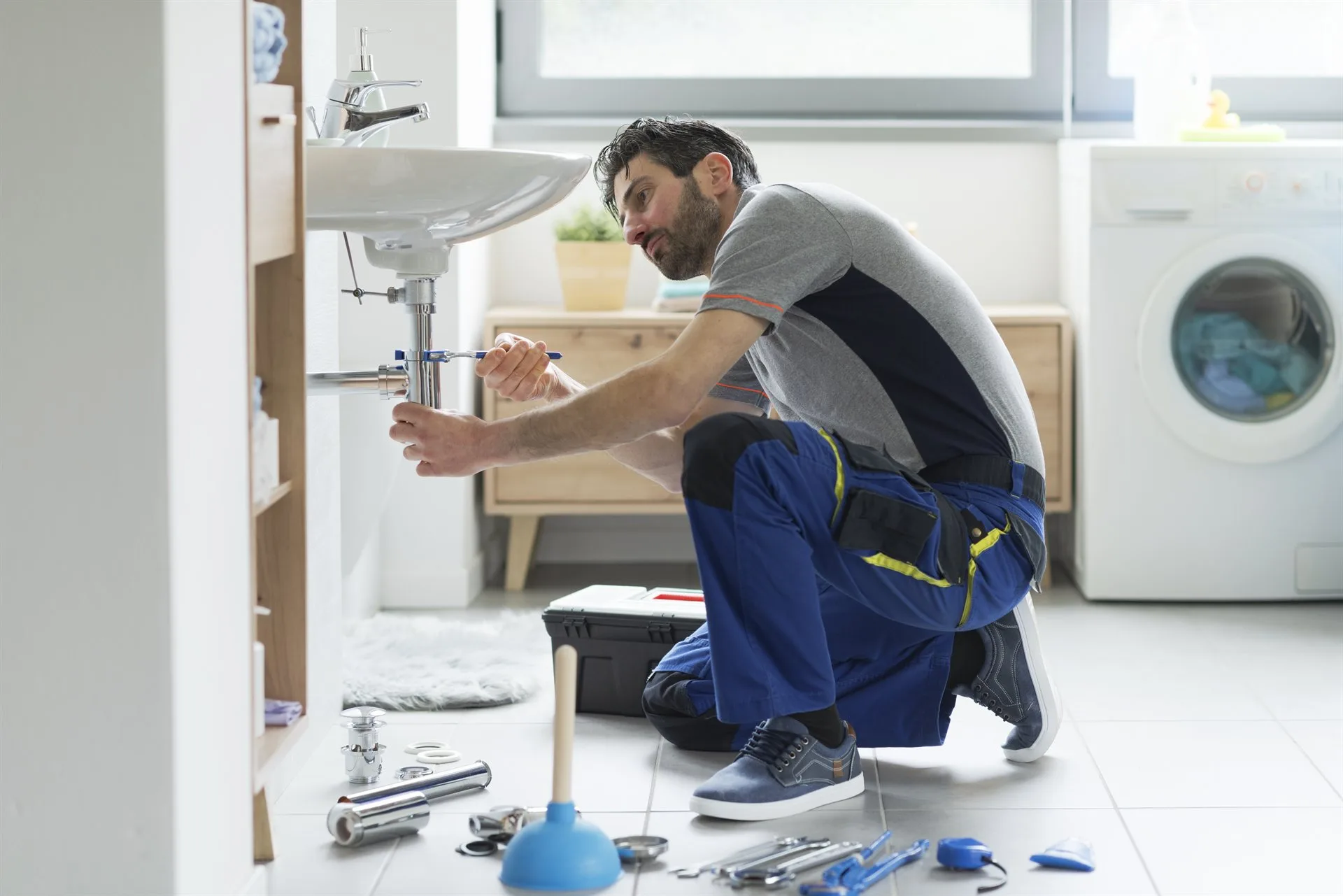 Plumbing specialists in action
